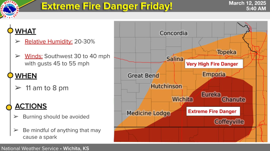 News Image Extreme Fire Danger Friday