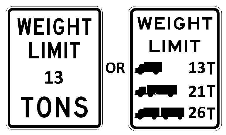 News Image Bridges Posted with Weight Limits
